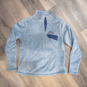 Patagonia Worn Wear Re-Tool Snap-T Pullover Blue/Teal Women's Size L